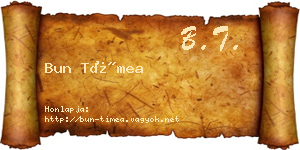 Bun Tímea névjegykártya