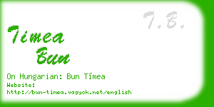 timea bun business card